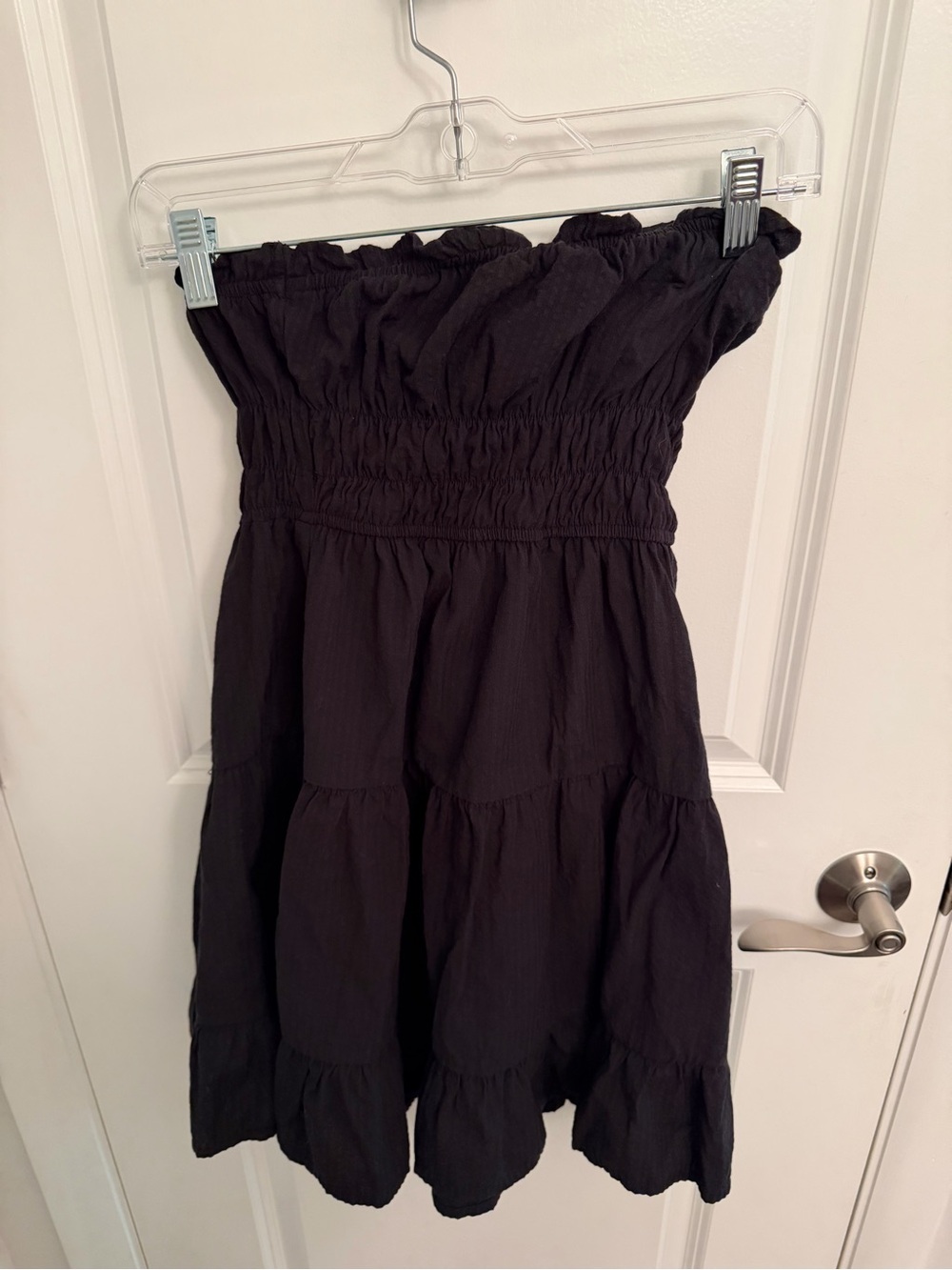 Aeropostale Girls Black Smocked Tiered Sundress